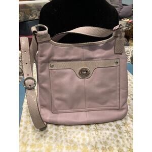 Coach Medium Leather Lavender Crossbody Bag